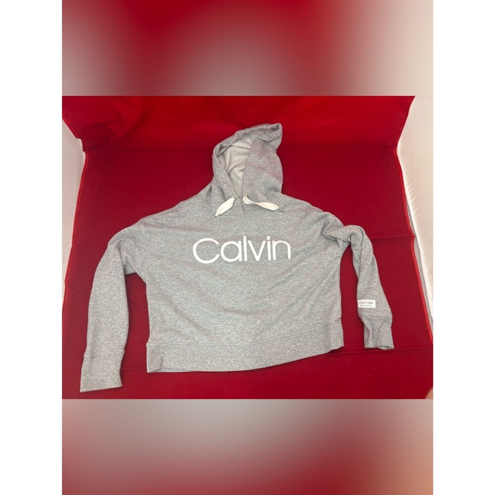 Calvin Klein Performance Gray Logo Hoodie Women's Small S/P/CH Pullover Hoodie